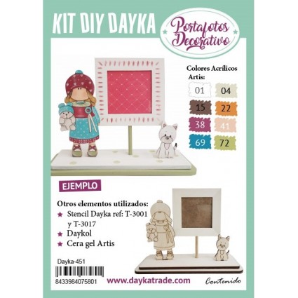 KIT DIY PORTAFOTOS NIÑA PERRITOS