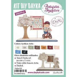 KIT DIY PORTAFOTO NIÑO PERRO EN BICI