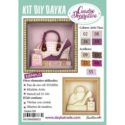 KIT DIY CUADRO BOLSO ZAPATO CERRADO 20CM