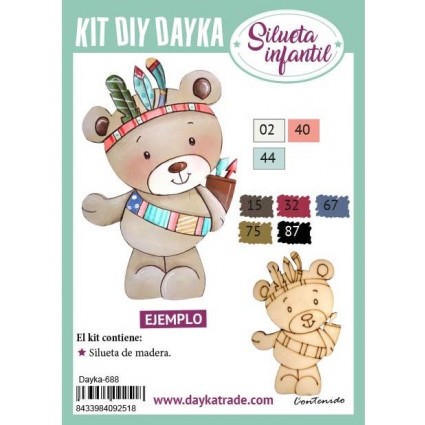 KIT DIY OSITO INDIO 14X9CM