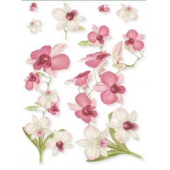 PAPEL DECOUPAGE ROSA Y BLANCA 70 GR 32X45CM.