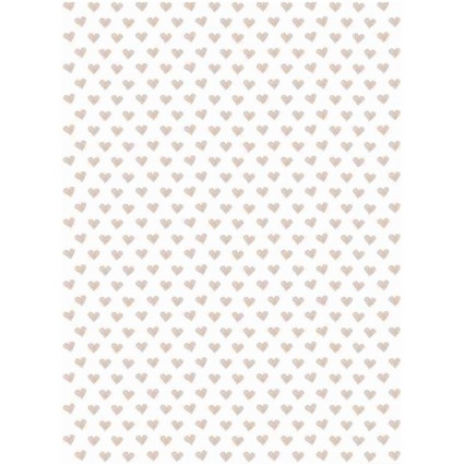 PAPEL DECOUPAGE CORAZON TOSTADO  70 GR 32X45CM.