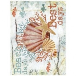 Papel de Arroz BEACH CONCHA HORIZONTAL 799