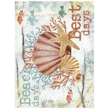 Papel de Arroz BEACH CONCHA HORIZONTAL 799