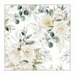 Servilleta Eucalyptus and roses