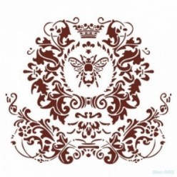 Stencil  ADAMASCADO ABEJA REINA 25 X 25